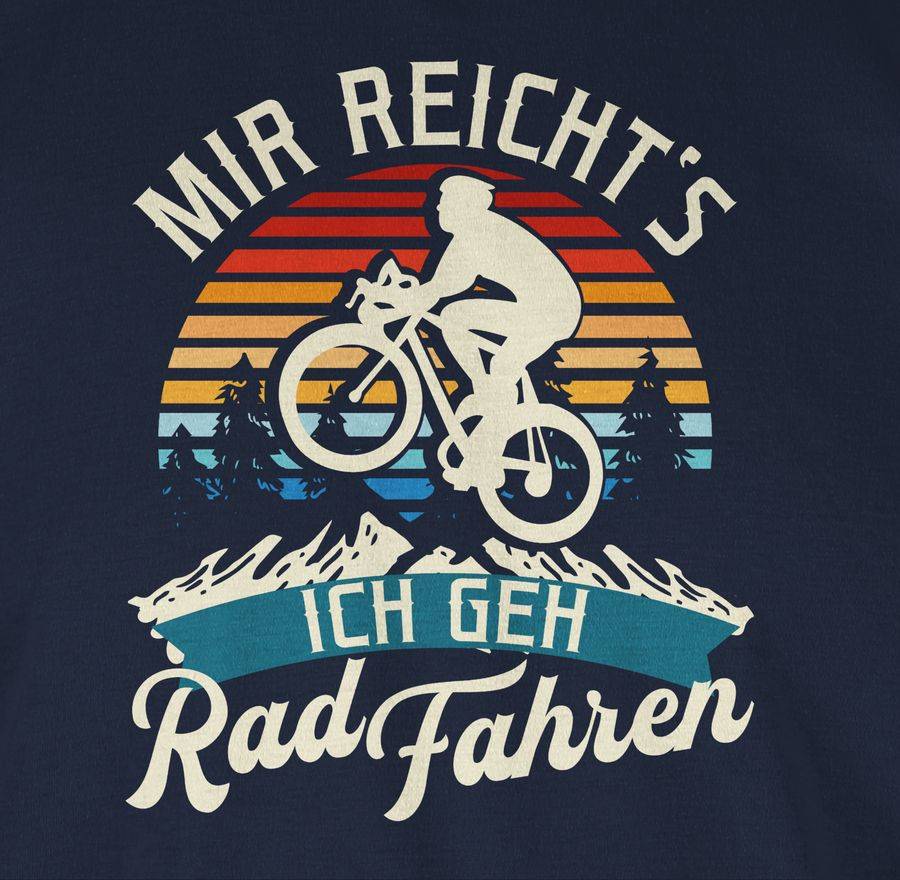Shirtracer Mir Reicht's Ich Geh Rad Fahren - Vintage - Weiß: Tshirt Rucksack Shirtracer