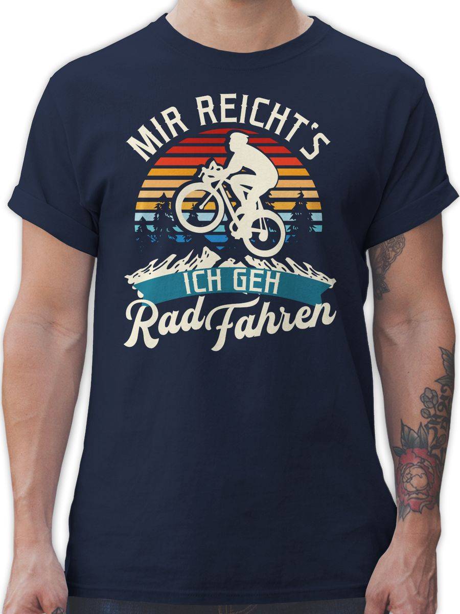 Shirtracer Mir reicht's ich geh Rad fahren - Vintage - weiß: Tshirt Rucksack Shirtracer
