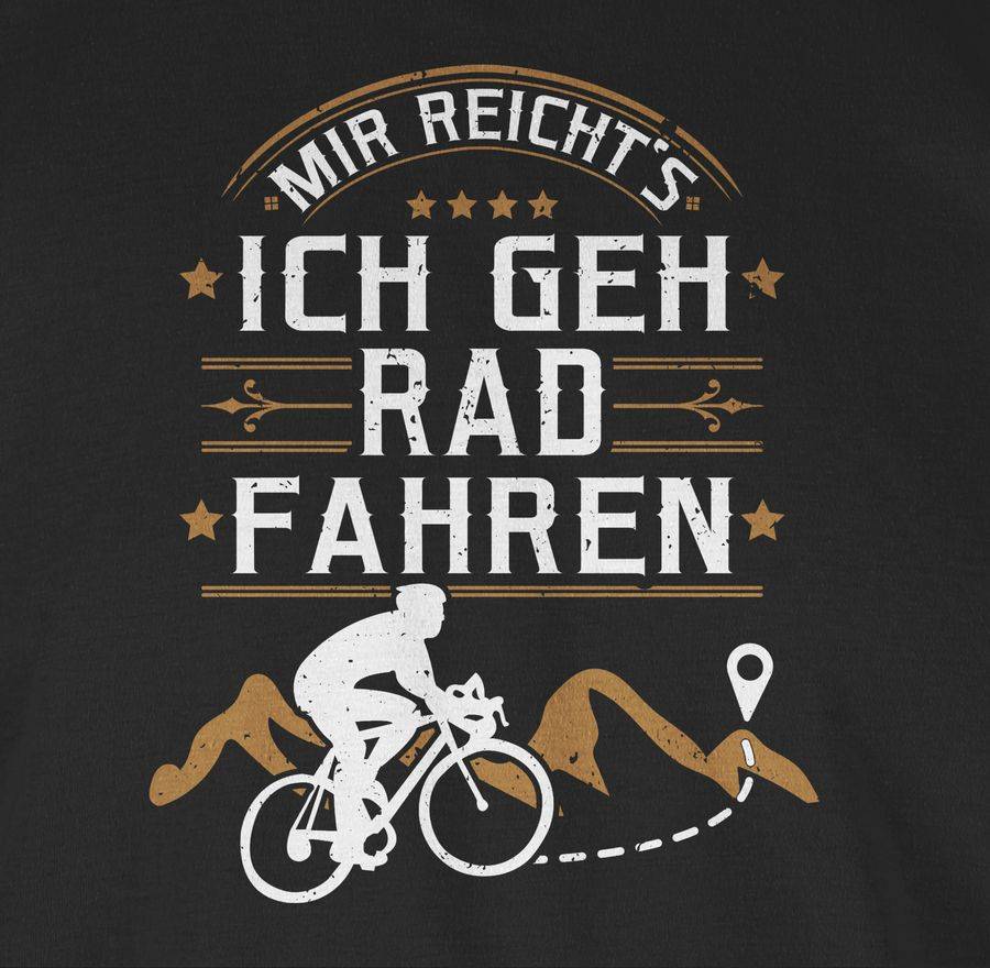 Shirtracer Mir Reicht's Ich Geh Rad Fahren - Weiß: T-Shirt Turnbeutel Shirtracer