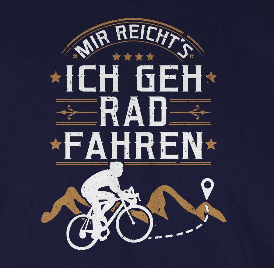 Shirtracer Mir Reicht's Ich Geh Rad Fahren - Weiß: T-Shirt Turnbeutel Shirtracer