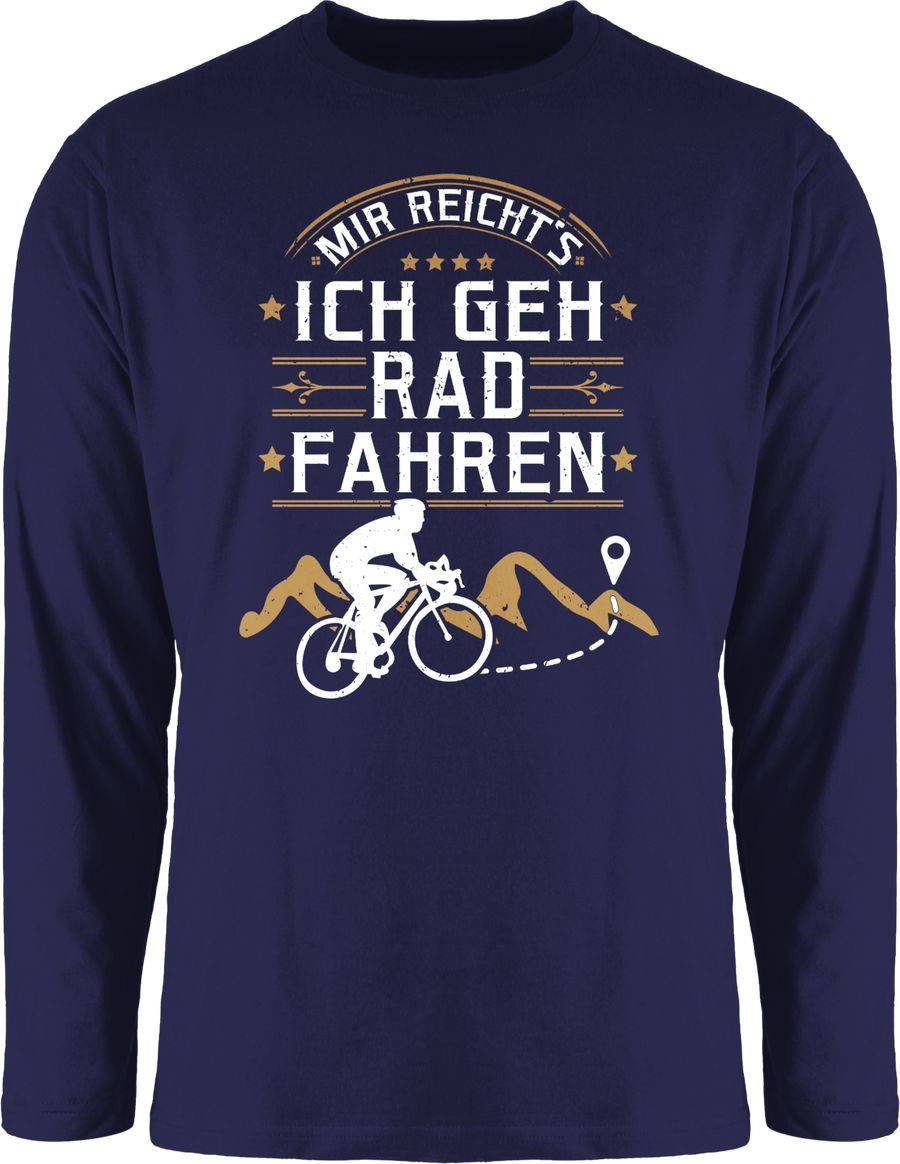 Shirtracer Mir reicht's ich geh Rad fahren - weiß: T-Shirt Turnbeutel Shirtracer