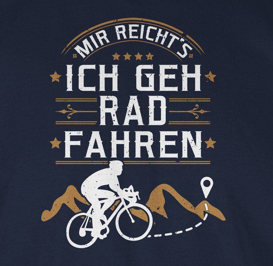 Shirtracer Mir Reicht's Ich Geh Rad Fahren - Weiß: T-Shirt Turnbeutel Shirtracer