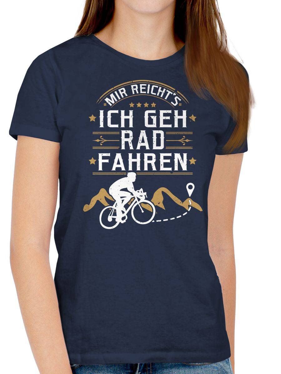 Shirtracer Mir Reicht's Ich Geh Rad Fahren - Weiß: T-Shirt Turnbeutel Shirtracer
