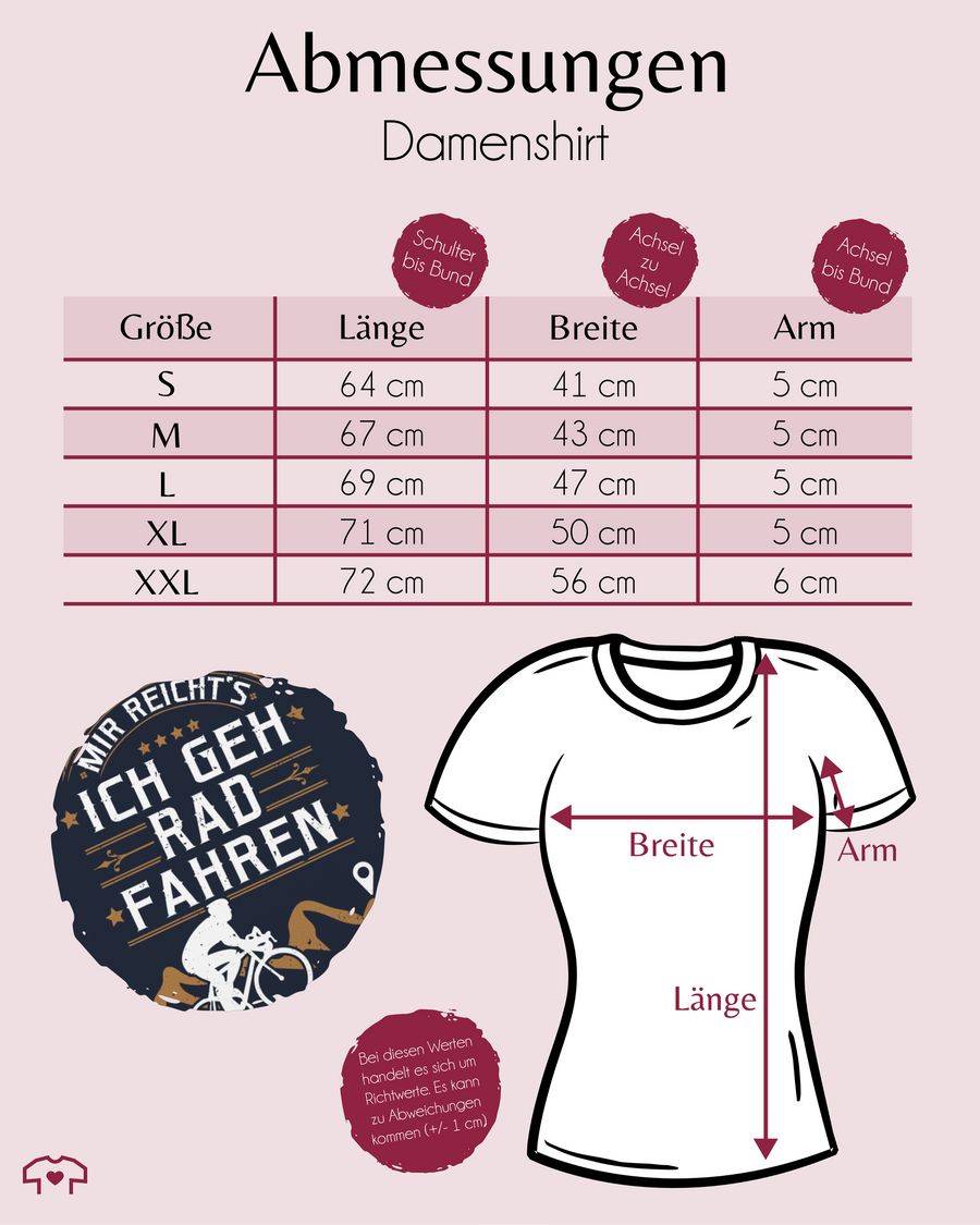 Shirtracer Mir Reicht's Ich Geh Rad Fahren - Weiß: T-Shirt Turnbeutel Shirtracer