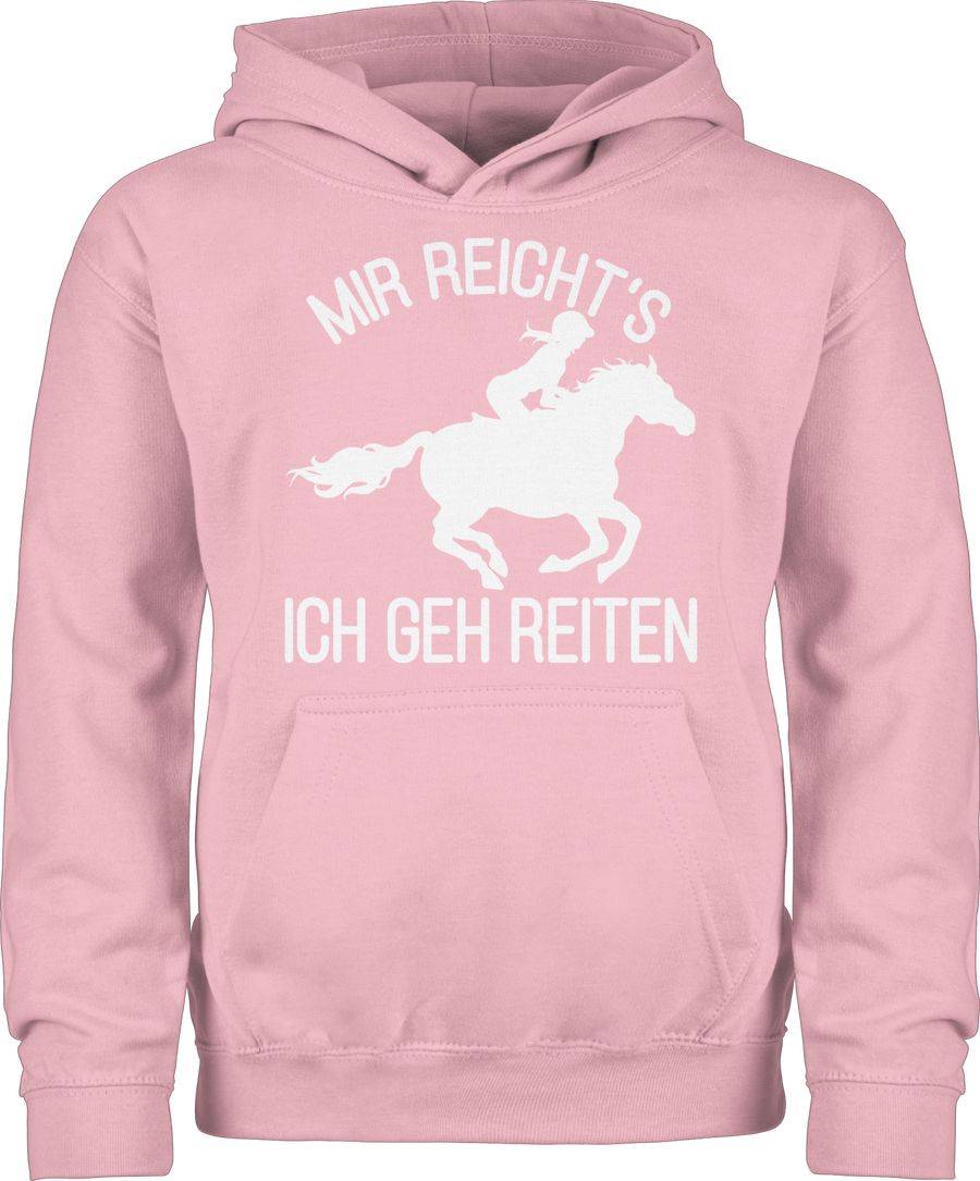 Shirtracer Mir reicht's ich geh reiten mit Pferd und Reiterin - weiß: T-Shirt Turnbeutel Shirtracer