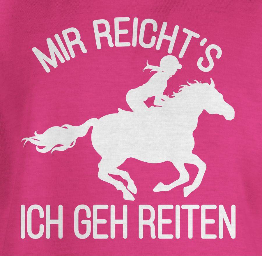 Shirtracer Mir Reicht's Ich Geh Reiten Mit Pferd Und Reiterin - Weiß: T-Shirt Turnbeutel Shirtracer