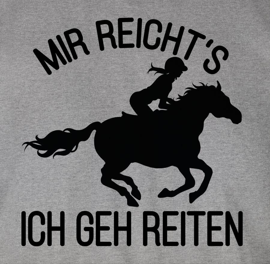 Shirtracer Mir Reicht's Ich Geh Reiten Mit Pferd Und Reiterin - Schwarz: Tshirt Turnbeutel Shirtracer