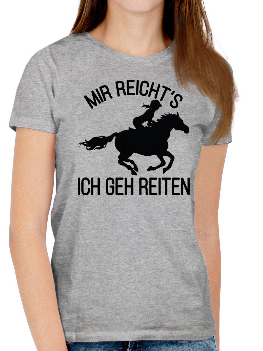 Shirtracer Mir Reicht's Ich Geh Reiten Mit Pferd Und Reiterin - Schwarz: Tshirt Turnbeutel Shirtracer