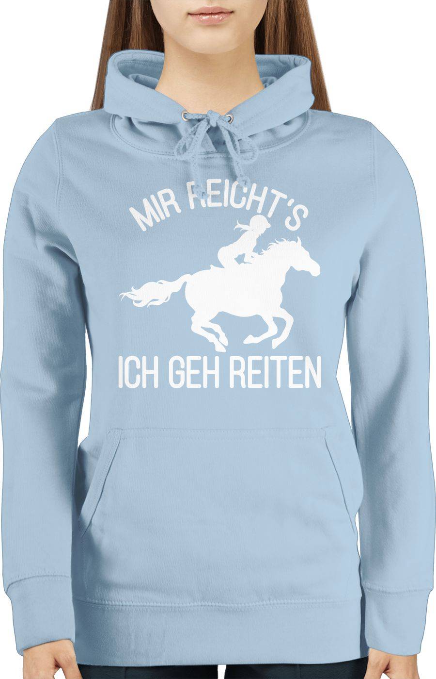Shirtracer Mir Reicht's Ich Geh Reiten Mit Pferd Und Reiterin - Weiß: T-Shirt Turnbeutel Shirtracer