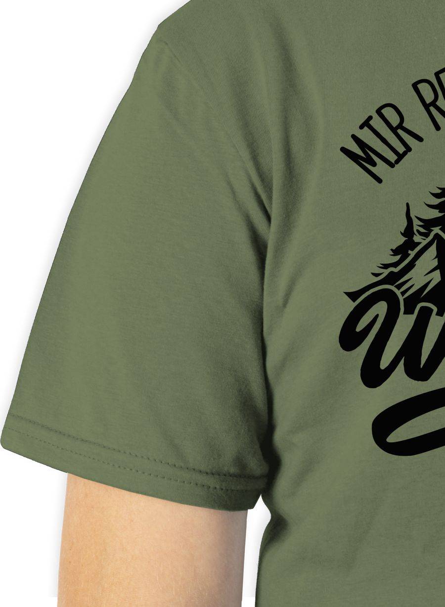 Shirtracer Mir Reicht's Ich Geh Wandern - Mit Bergen - Schwarz: T-Shirt Rucksack Shirtracer