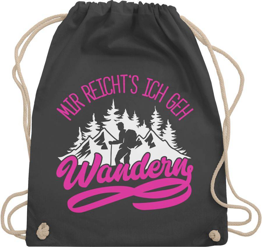 Shirtracer Mir reicht's ich geh wandern - mit Bergen - weiß/fuchsia Shirts & Mehr Shirtracer