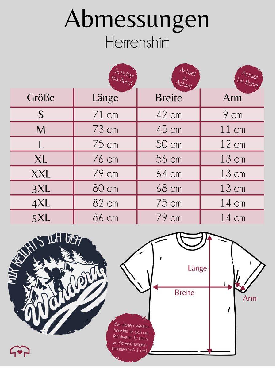 Shirtracer Mir Reicht's Ich Geh Wandern - Mit Bergen - Weiß Shirts & Mehr Shirtracer