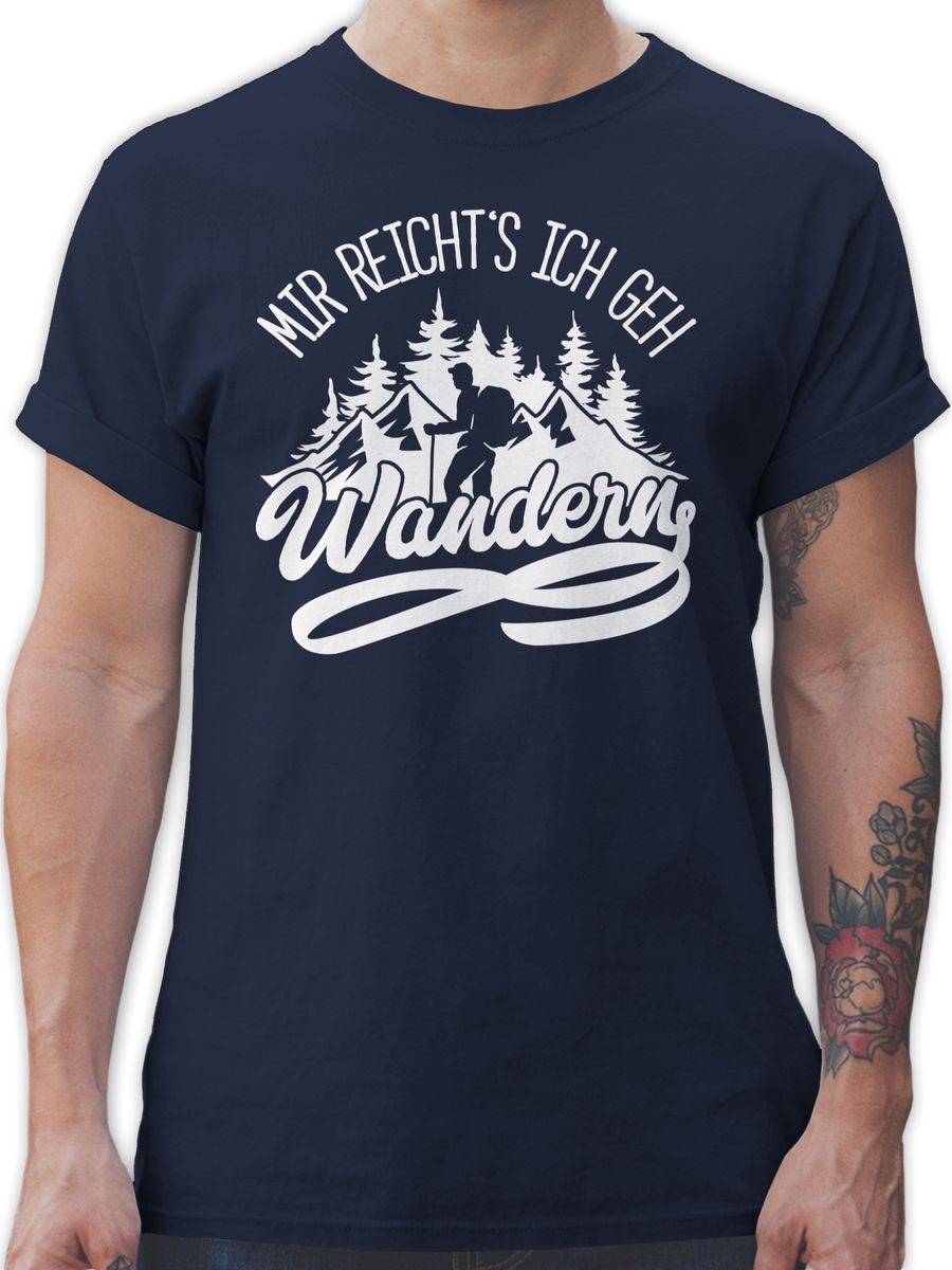 Shirtracer Mir reicht's ich geh wandern - mit Bergen - weiß Shirts & Mehr Shirtracer