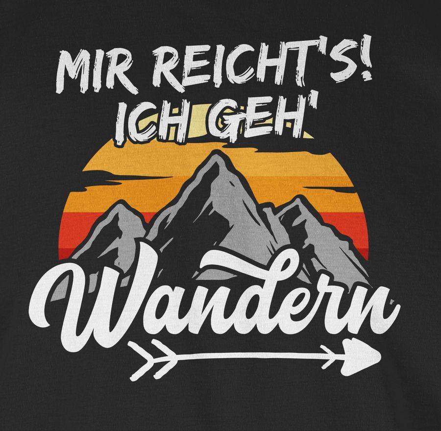 Shirtracer Mir Reicht's Ich Geh Wandern - Pfeil - Retro: Tshirt Rucksack Shirtracer