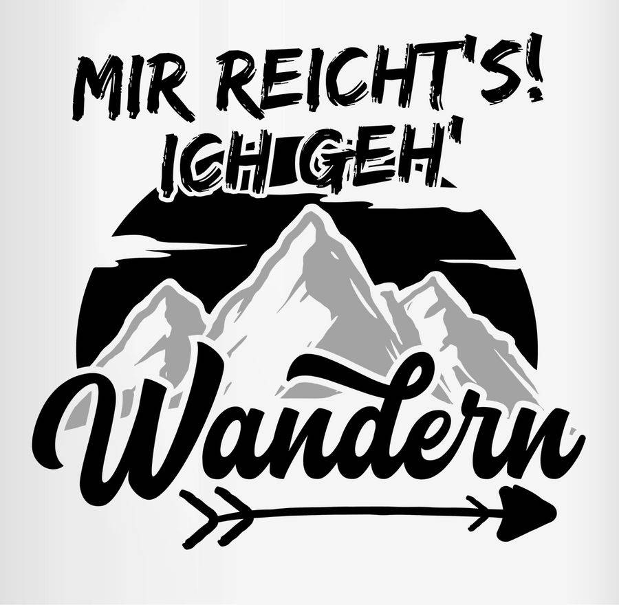 Shirtracer Mir Reicht's Ich Geh Wandern - Pfeil - Schwarz: T-Shirt Gym Bag Shirtracer