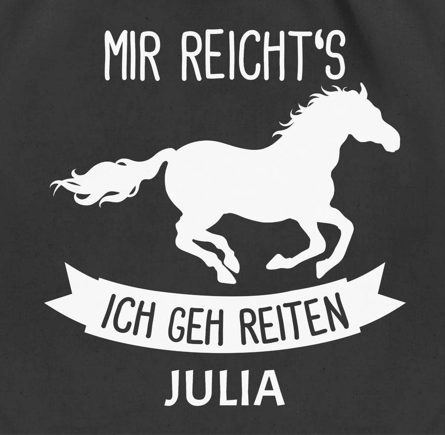 Shirtracer Mir Reichts Ich Geh Reiten: T-Shirt Turnbeutel Shirtracer