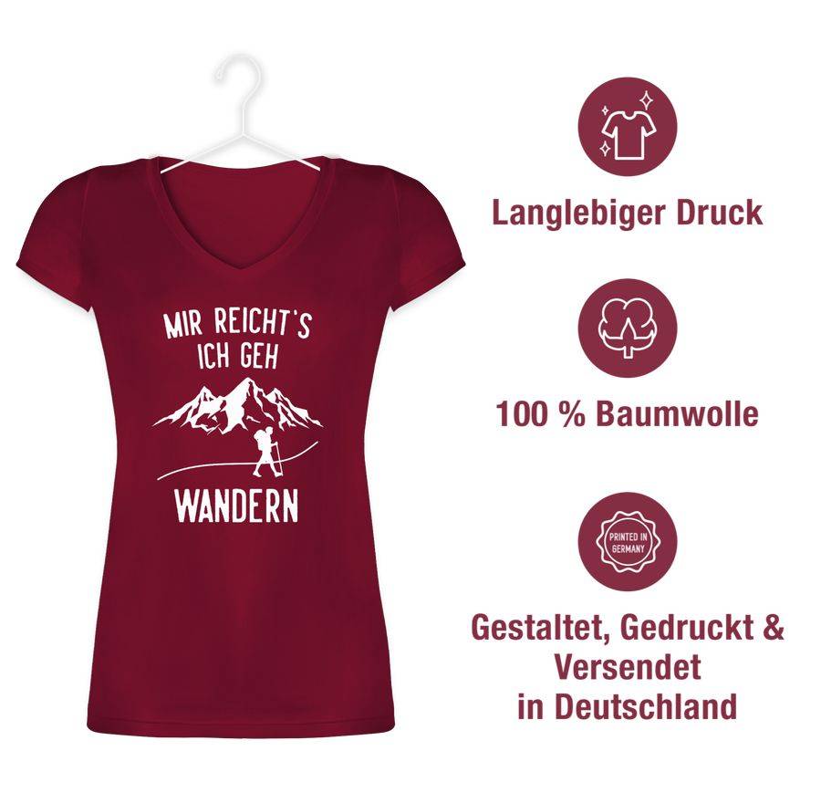 Shirtracer Mir Reichts Ich Geh Wandern Berge Weiß Shirts & Mehr Shirtracer