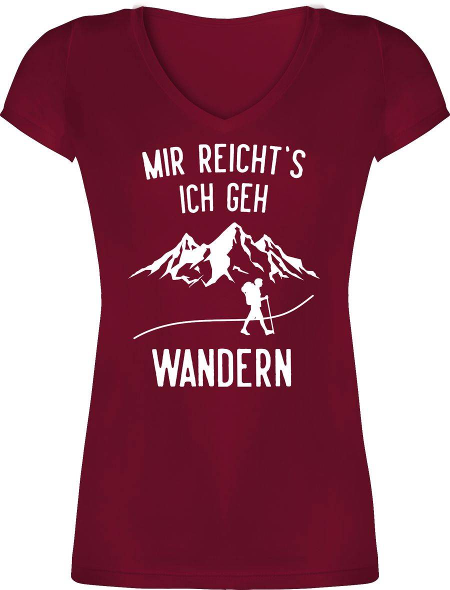 Shirtracer Mir reichts ich geh wandern Berge weiß Shirts & Mehr Shirtracer
