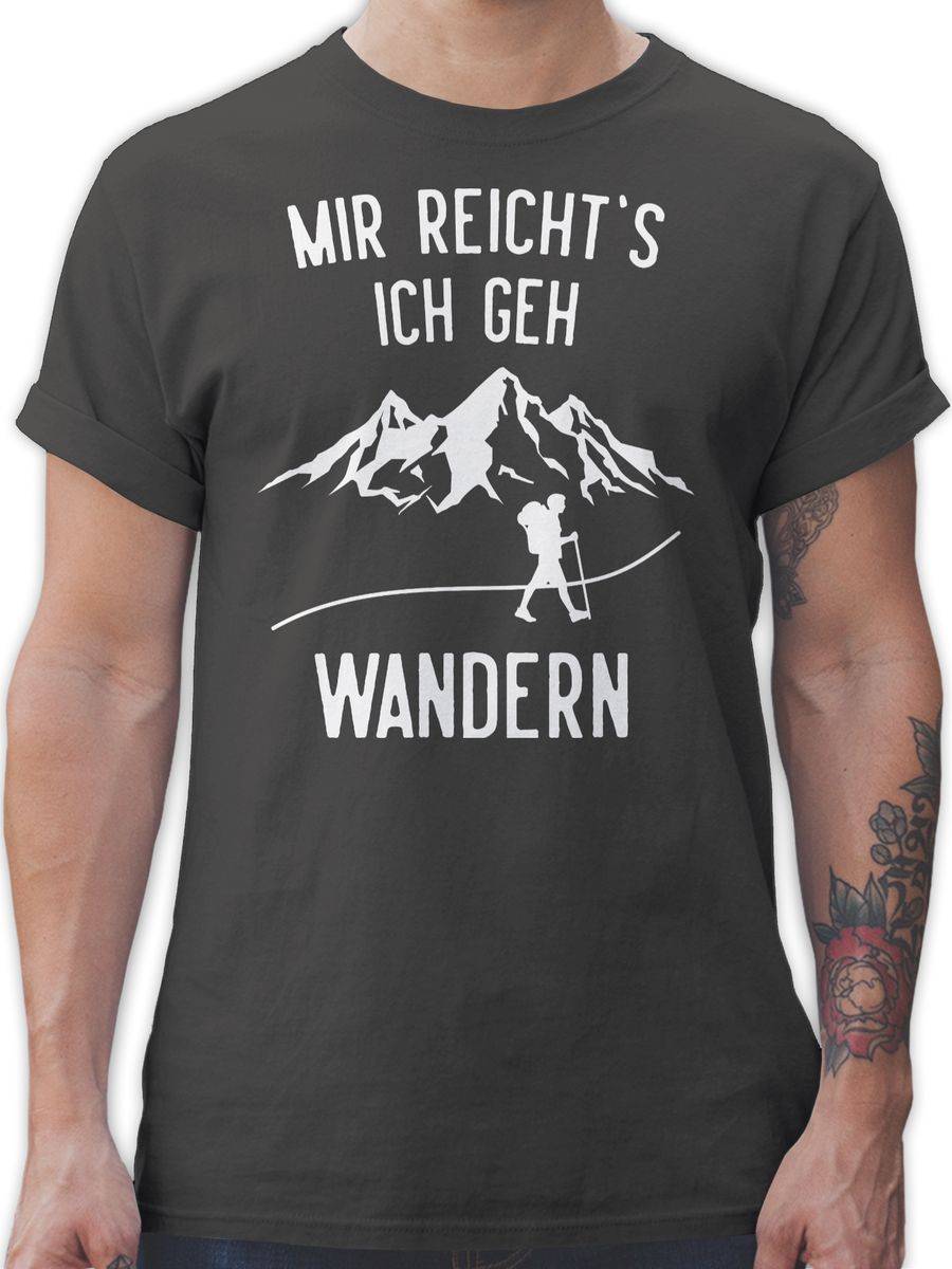 Shirtracer Mir reichts ich geh wandern Berge weiß Shirts & Mehr Shirtracer