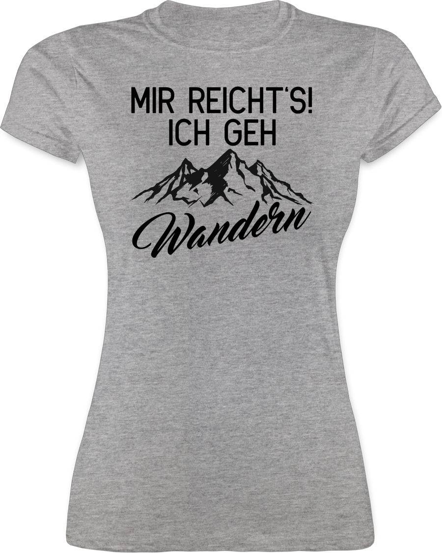 Shirtracer Mir reichts ich geh Wandern: Tshirt Rucksack Shirtracer