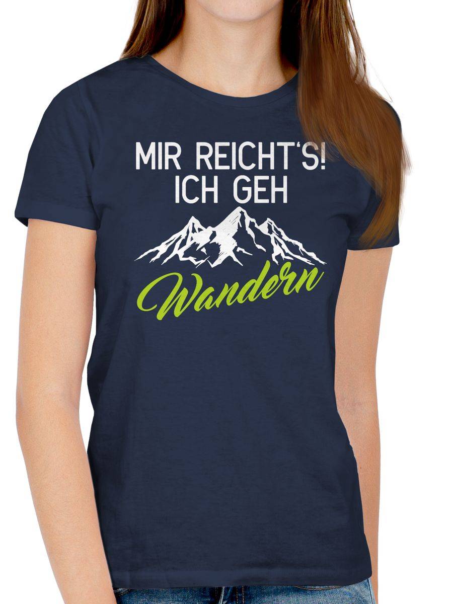 Shirtracer Mir Reichts Ich Geh Wandern Weiß/grün: T-Shirt Rucksack Shirtracer