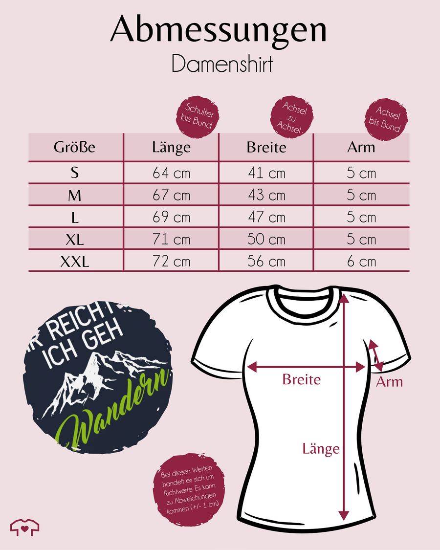 Shirtracer Mir Reichts Ich Geh Wandern Weiß/grün: T-Shirt Rucksack Shirtracer