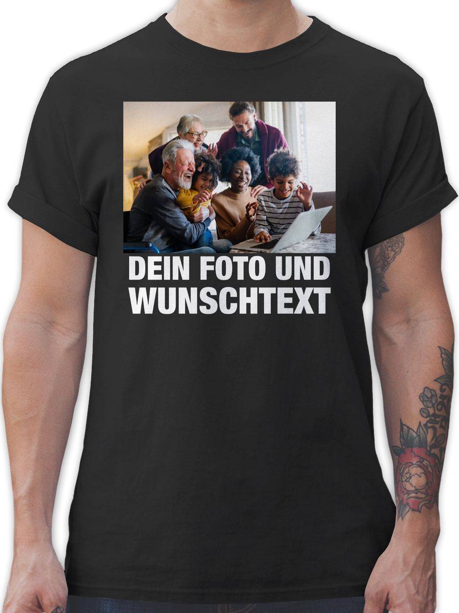 Shirtracer Mit Bild eigenem Foto Name Text Wunschtext: Tshirt Rucksack Shirtracer