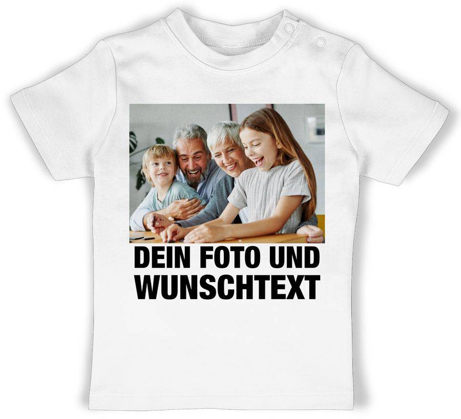 Shirtracer Mit Foto eigenem Bild Text Name Wunschtext Shirts & Mehr Shirtracer