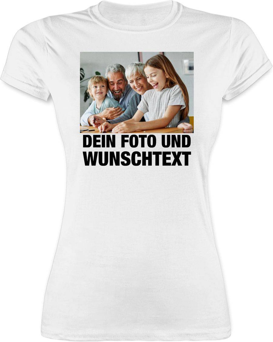 Shirtracer Mit Foto eigenem Bild Text Name Wunschtext Shirts & Mehr Shirtracer