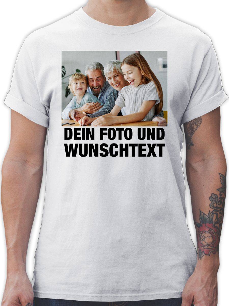 Shirtracer Mit Foto eigenem Bild Text Name Wunschtext Shirts & Mehr Shirtracer
