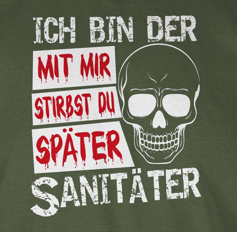 Shirtracer Mit Mir Stirbst Du Später Sanitäter - Weiß: Tshirt Gym Bag Shirtracer