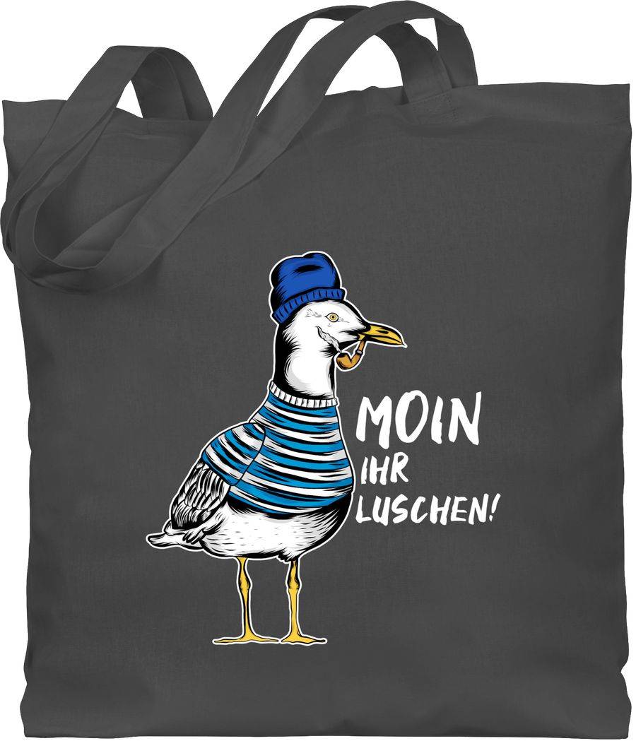 Shirtracer Moin ihr Luschen - Coole Möwe - Weiß: T-Shirt Rucksack Shirtracer
