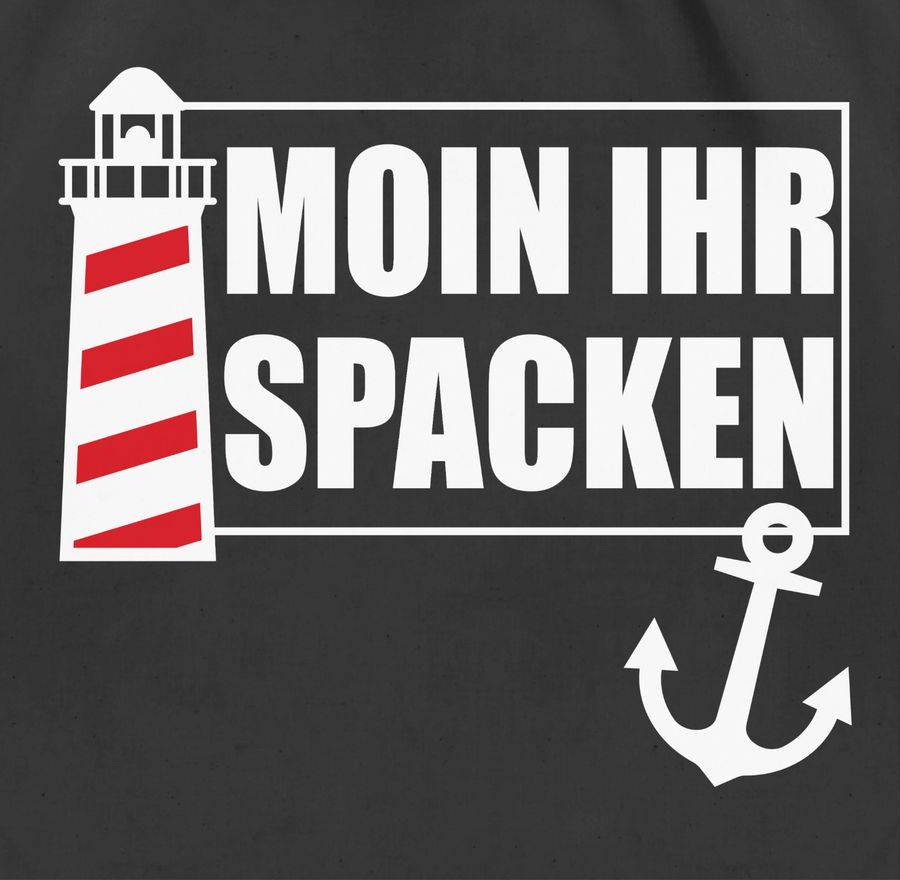 Shirtracer Moin Ihr Spacken Mit Leuchtturm - Weiß Shirts & Mehr Shirtracer