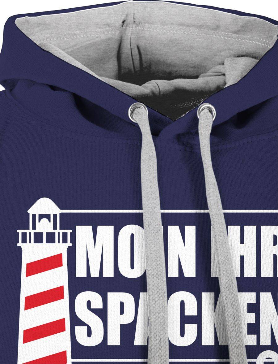 Shirtracer Moin Ihr Spacken Mit Leuchtturm - Weiß Shirts & Mehr Shirtracer