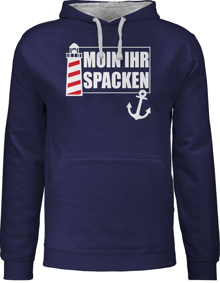 Shirtracer Moin ihr Spacken mit Leuchtturm - weiß Shirts & Mehr Shirtracer