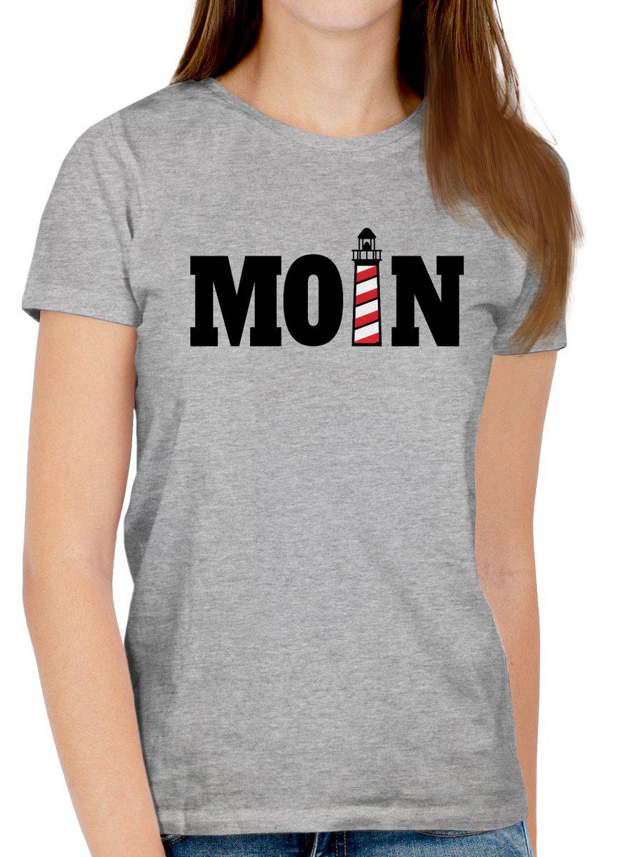 Shirtracer Moin Mit Leuchtturm - Schwarz Shirts & Mehr Shirtracer