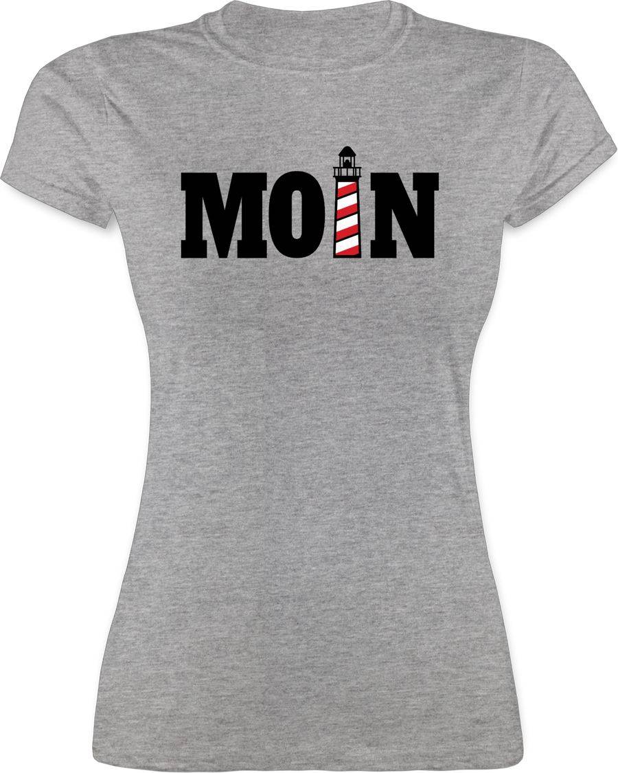 Shirtracer Moin mit Leuchtturm - schwarz Shirts & Mehr Shirtracer