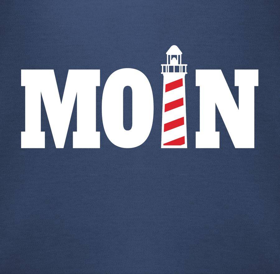 Shirtracer Moin Mit Leuchtturm - Weiß: T-Shirt Turnbeutel Shirtracer