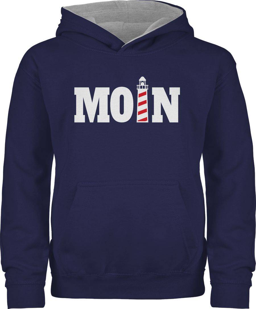 Shirtracer Moin mit Leuchtturm - weiß: T-Shirt Turnbeutel Shirtracer