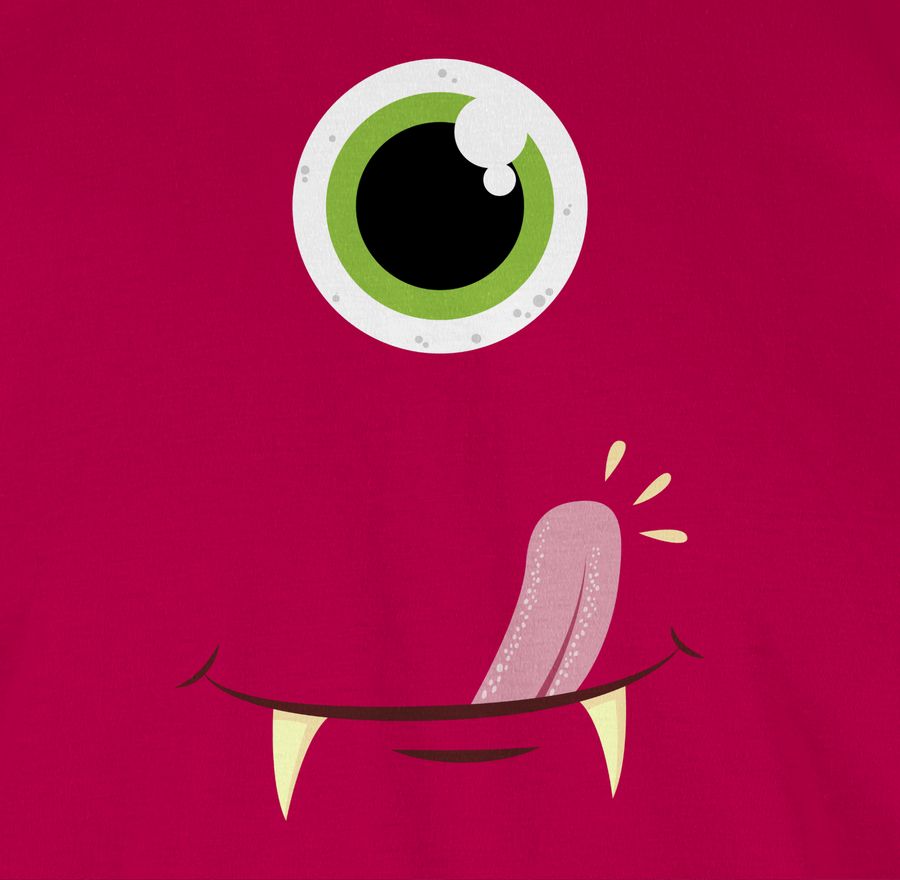 Shirtracer Monster Gesicht Kostüm: T-Shirt Turnbeutel Shirtracer