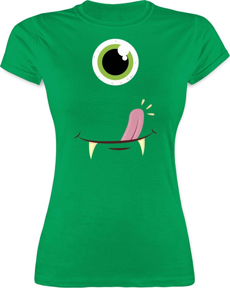 Shirtracer Monster Gesicht Kostüm: T-Shirt Turnbeutel Shirtracer