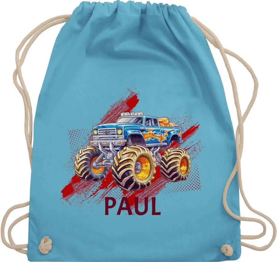 Shirtracer Monstertruck mit Name Monster Truck Personalisiert Riesentruck Shirtracer