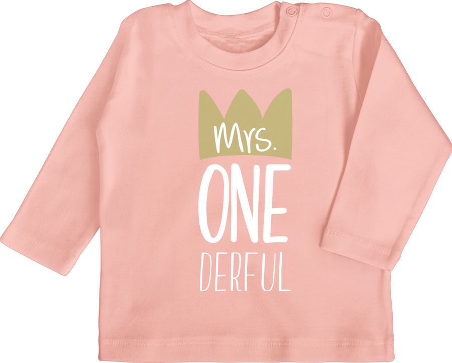 Shirtracer Mrs One Derful - 1 Jahr Geschenk Mädchen Erster Geburtstag Outfit Babygeschenk 1 Shirtracer