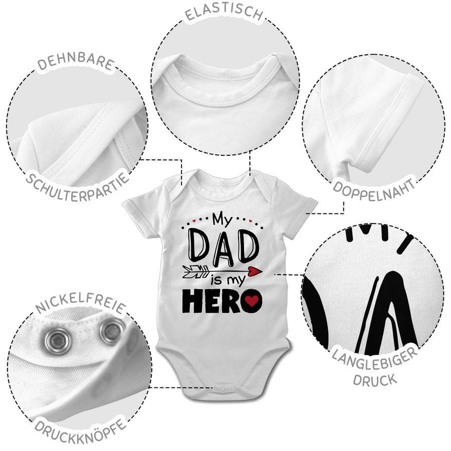 Shirtracer My Dad Is My Hero Herzen Shirts & Mehr Shirtracer