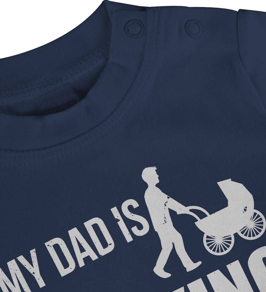 Shirtracer My Dad Is The Walking Dad Weiß: T-Shirt Turnbeutel Shirtracer