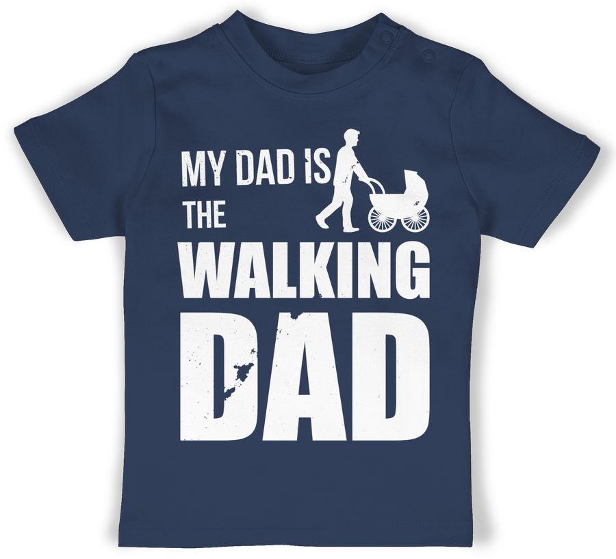 Shirtracer My Dad is the Walking Dad weiß: T-Shirt Turnbeutel Shirtracer