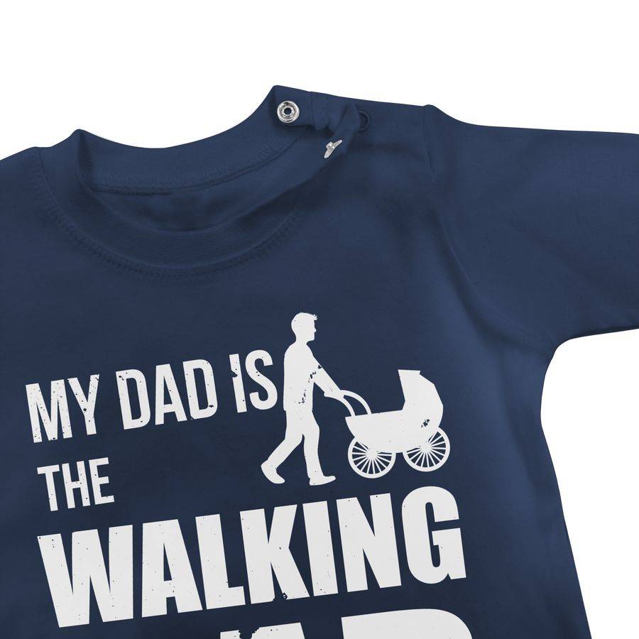 Shirtracer My Dad Is The Walking Dad Weiß: T-Shirt Turnbeutel Shirtracer