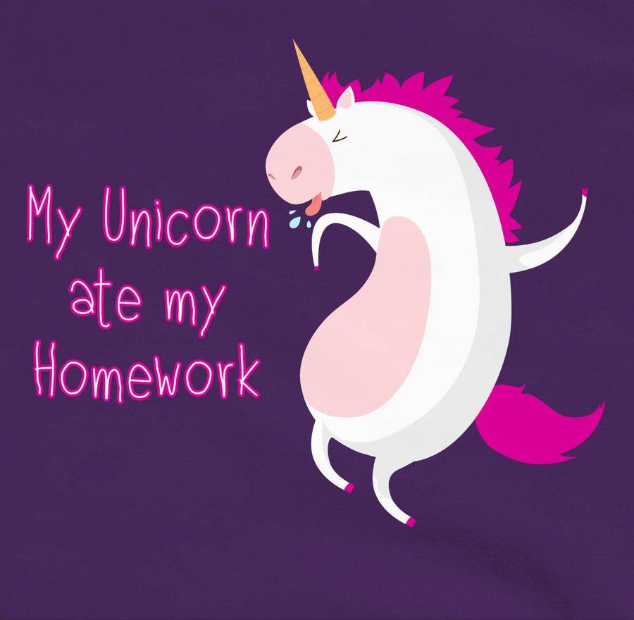 Shirtracer My Unicorn Ate My Homework: T-Shirt Gym Bag Shirtracer