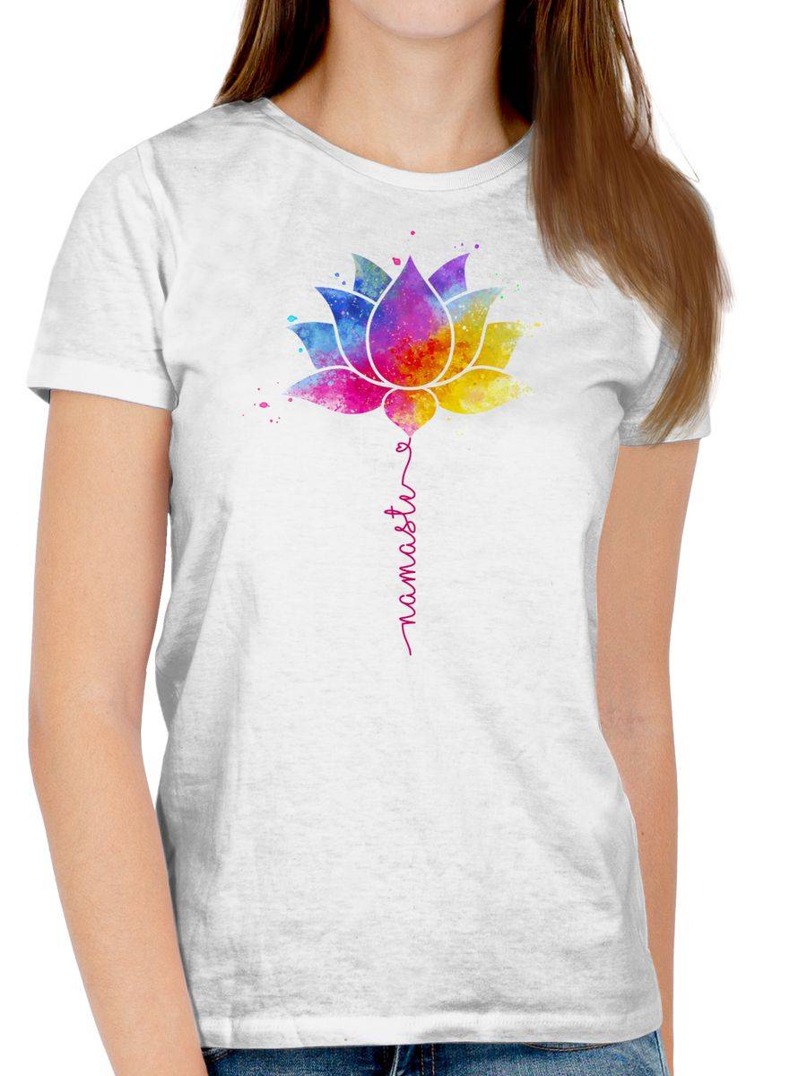 Shirtracer Namaste Lotusblüte Meditation Yoga Mandala Spirit: Tshirt Rucksack Shirtracer