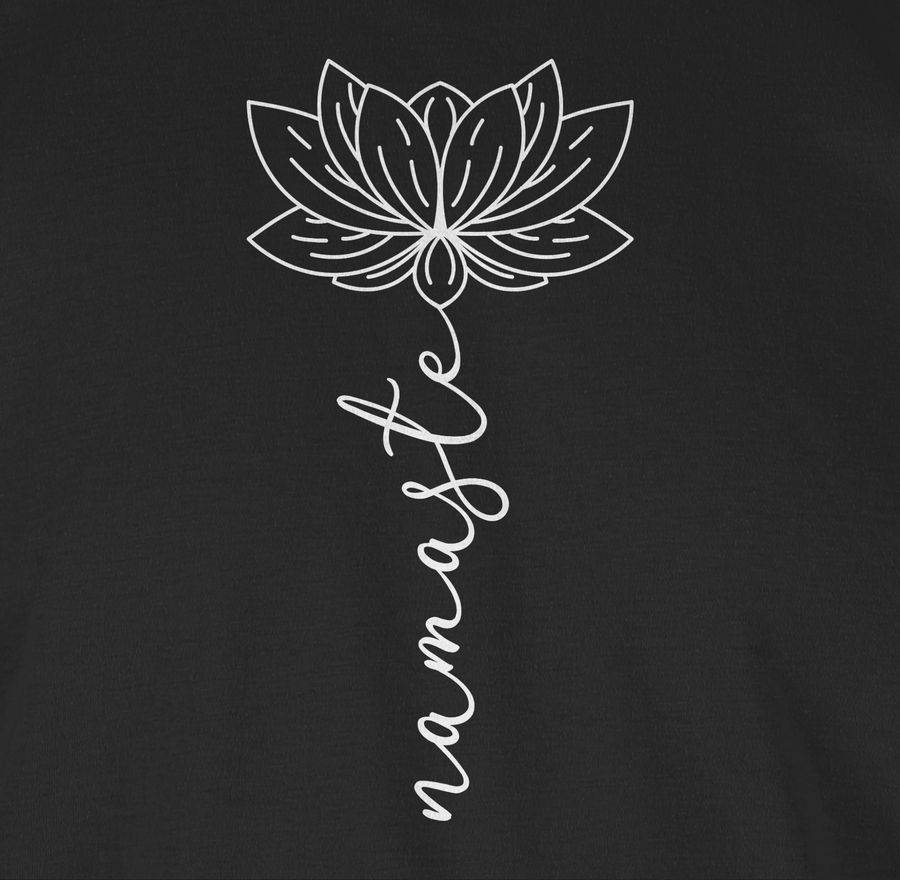 Shirtracer Namaste Lotusblüte Weiß: Tshirt Rucksack Shirtracer